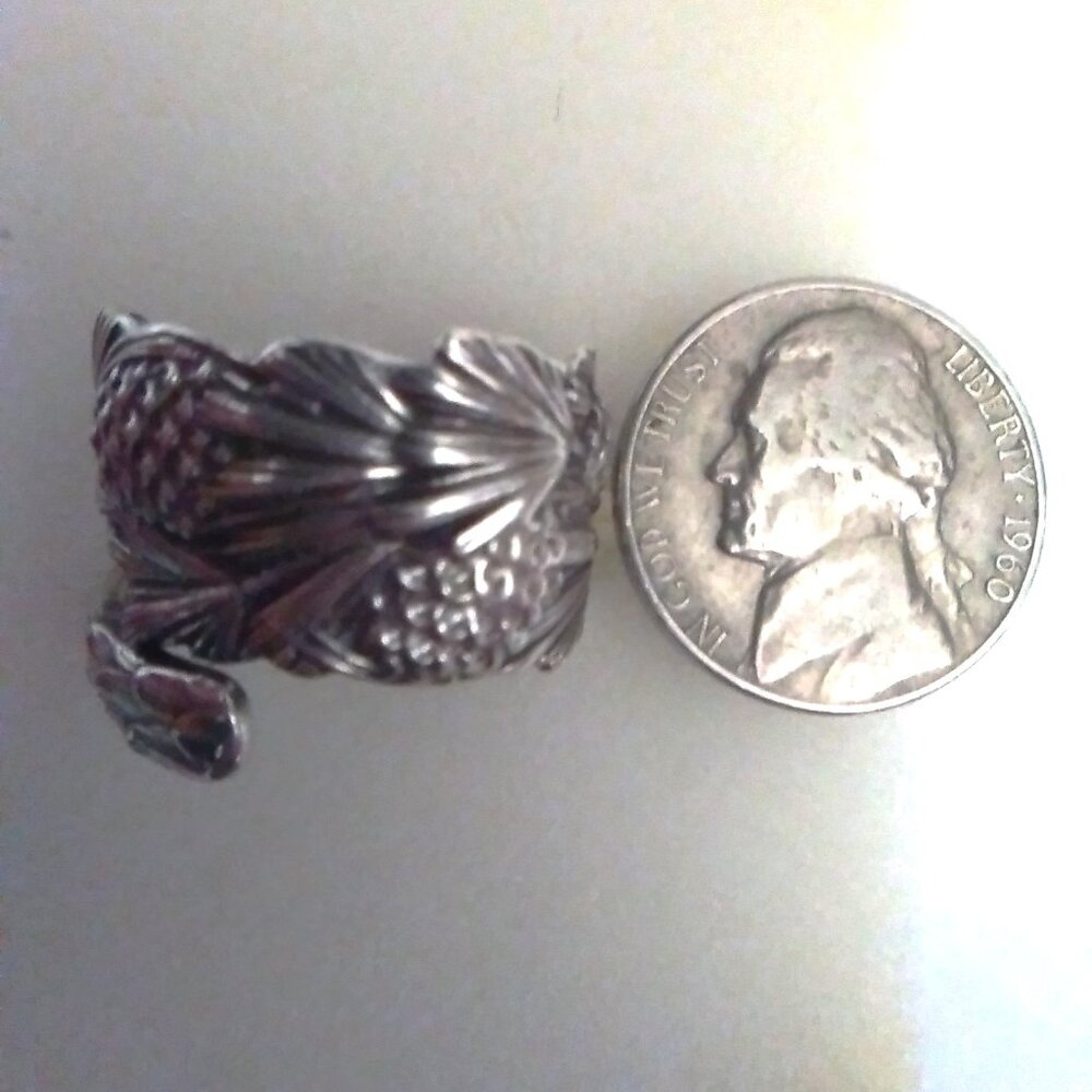 Pine Tree Sterling Spoon Ring - Picture 6 of 6